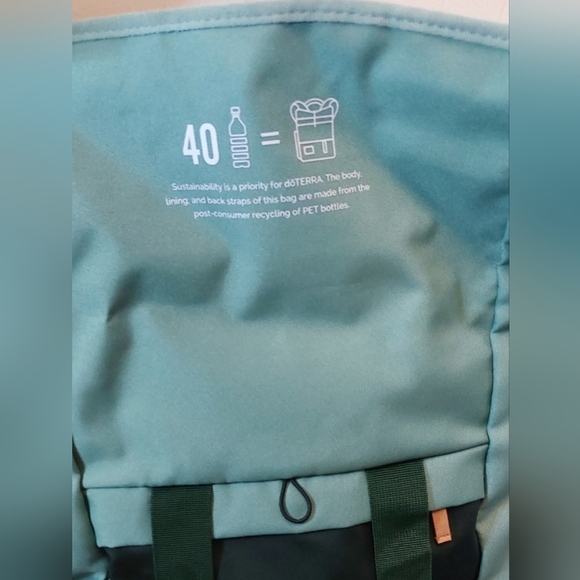 Doterra Convention Backpack 2020 Mint & Dark Purple Lining 6 Pockets NWOT - Picture 9 of 12